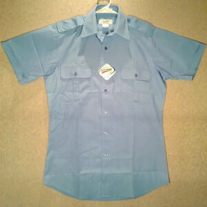 WM Men's Blue Uniform Shirt  NWOT Size 14.5